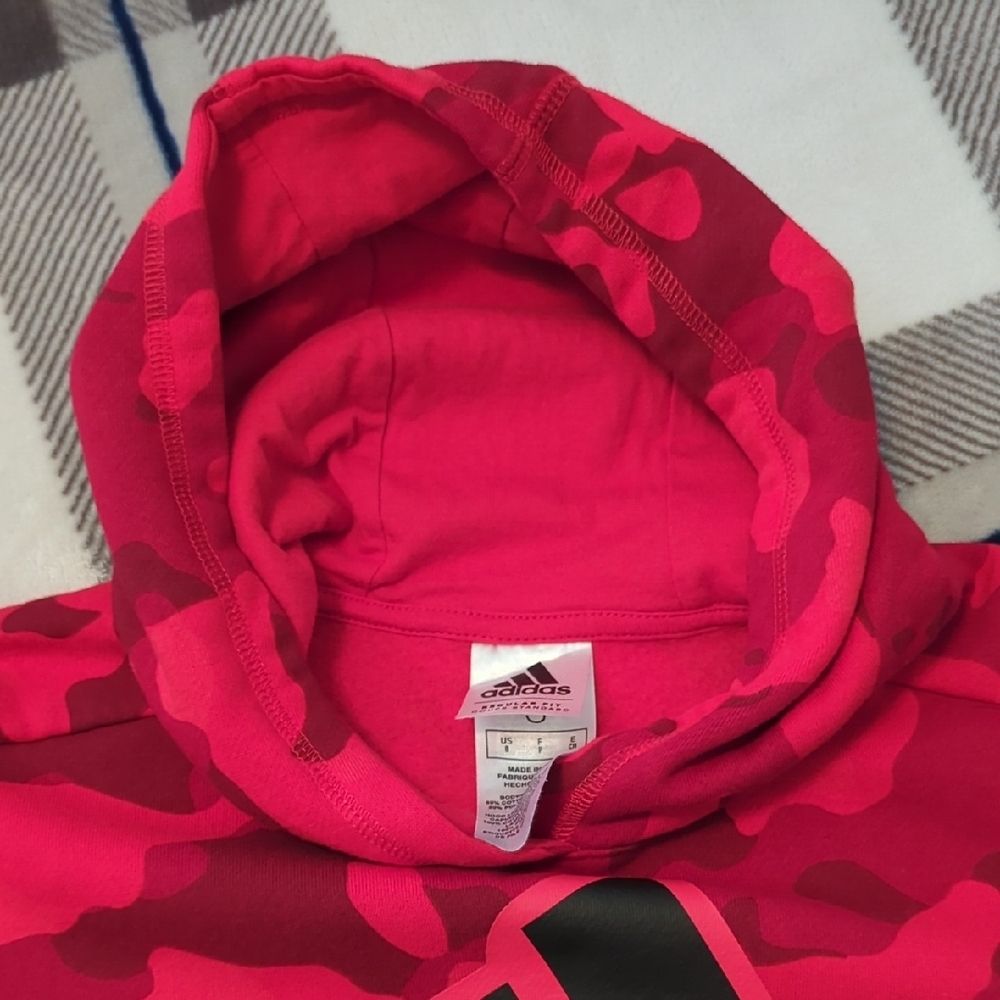 Adidas Kids Red Camo Hoodie - Picture 3 of 5